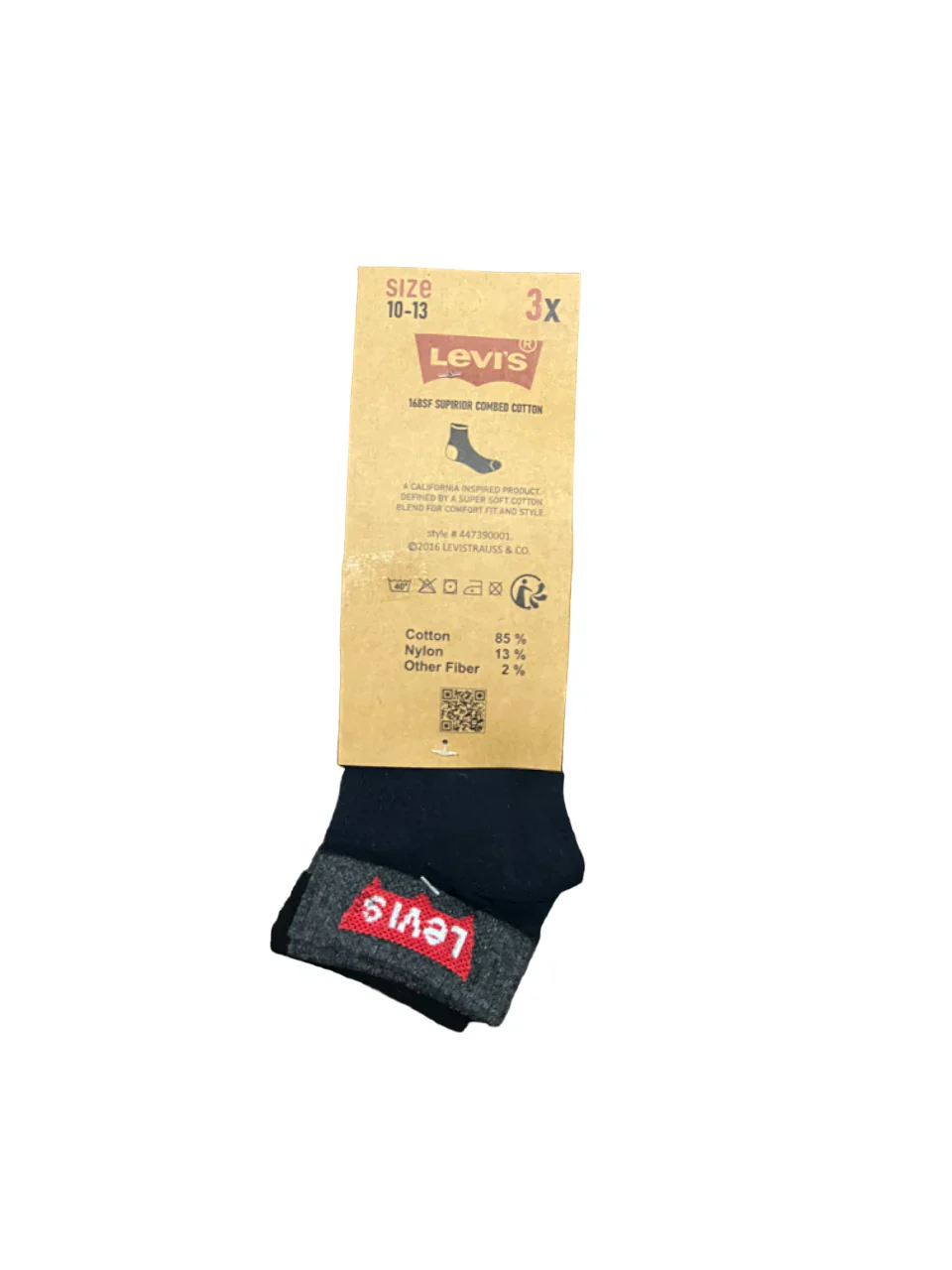 Branded Levi's  Cotton Ankle Socks (Pack Of 6 Pairs) - Image 3