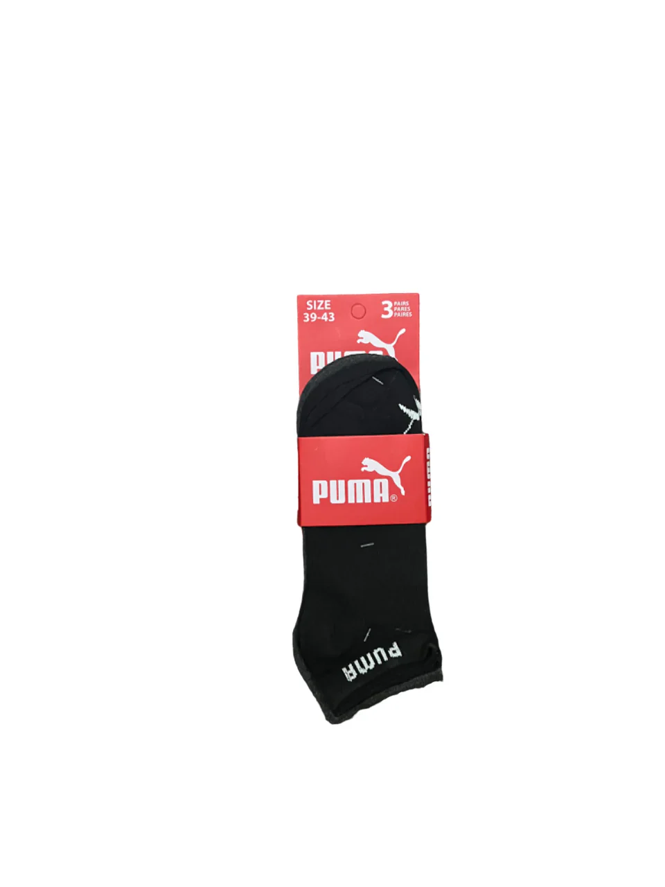 Branded PUMA Cotton Ankle Socks (Pack Of 3 Pairs) - Image 4