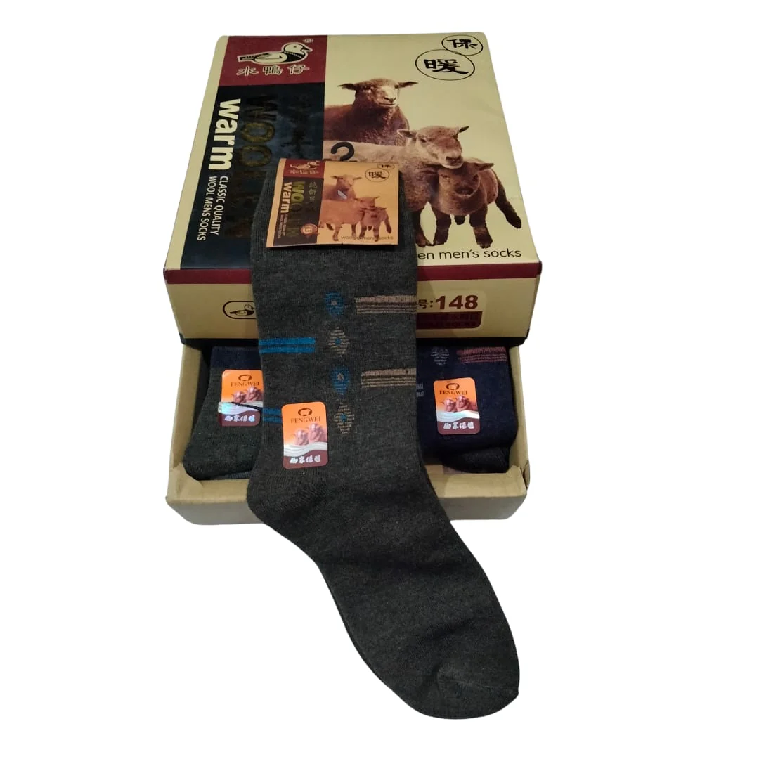 China Woolen Long Socks (Pack Of 5 Pairs) Random Color - Image 4